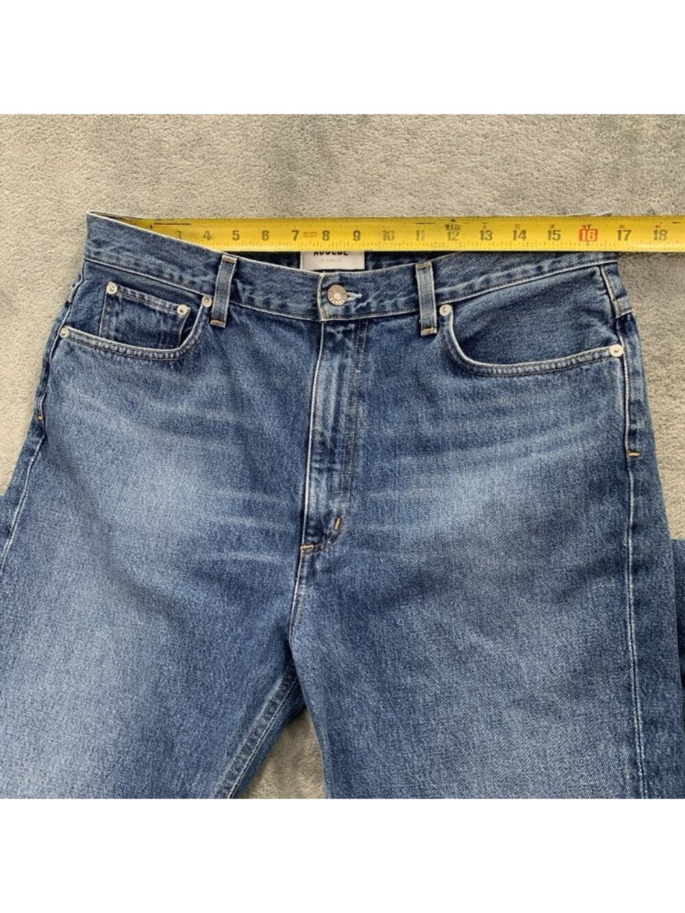 Agolde High Rise Vintage Flare Jeans Womens 32x31 100% Organic Cotton Blue Denim - Picture 6 of 12